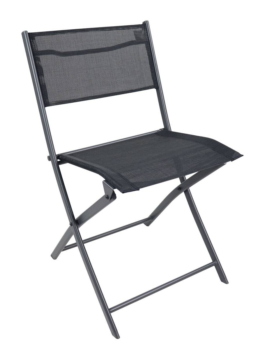 VCM Gartenstuhl 2er Set Sumila schwarz Textilene B/H/L: ca. 45x79x46 cm