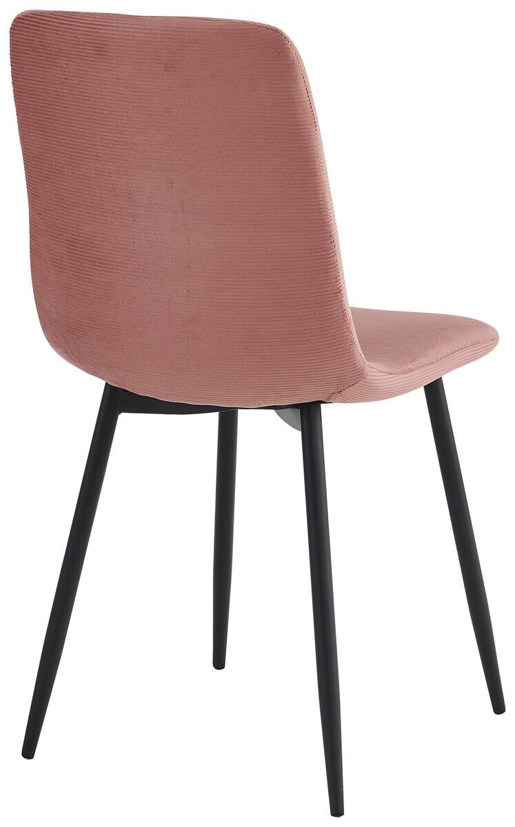 Stuhl Leipzig, 4er-Set altrosa Microfaser B/H/T: ca. 44x92x54 cm