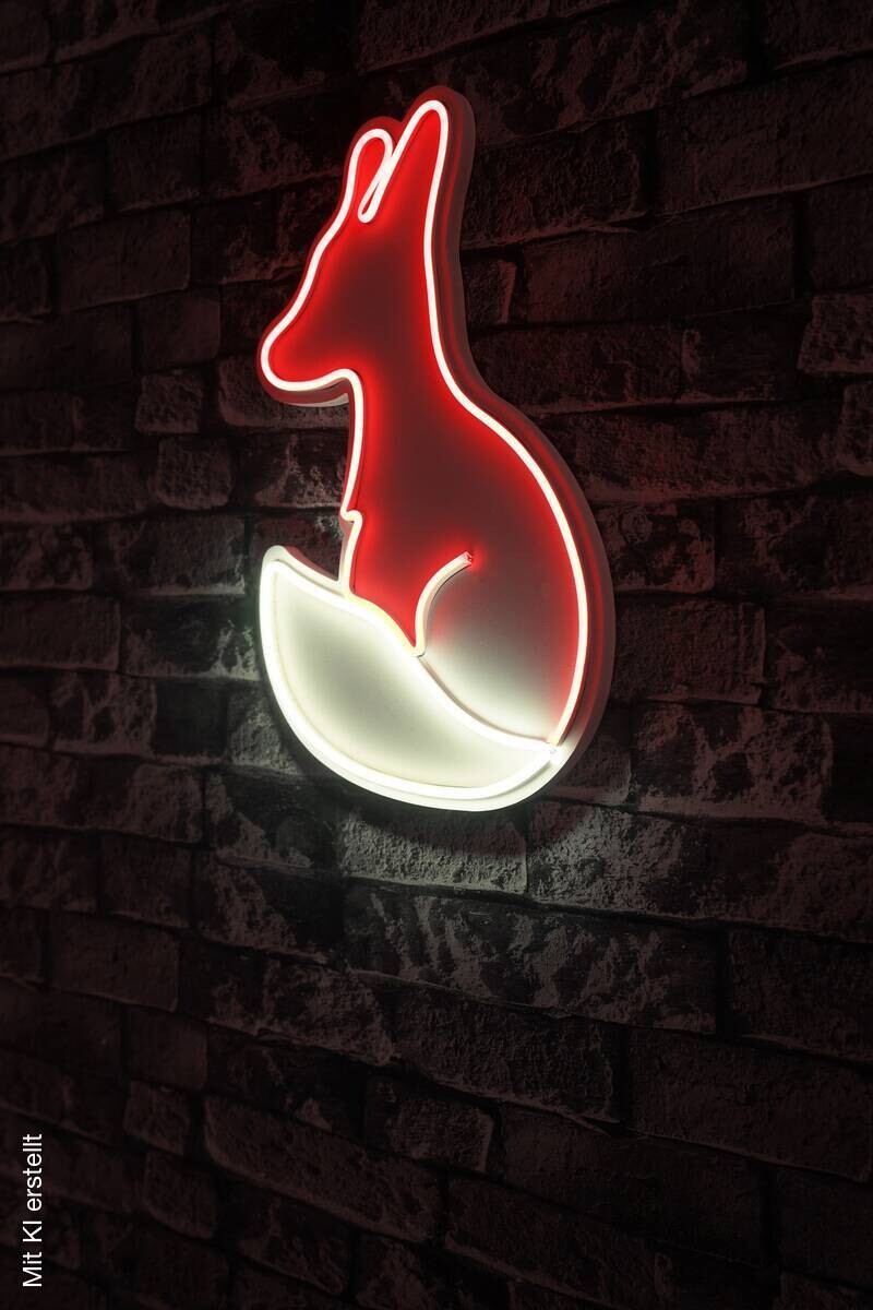 Opviq LED-Wandleuchte rot weiß PVC B/H/T/L: ca. 28x45x2x28 cm