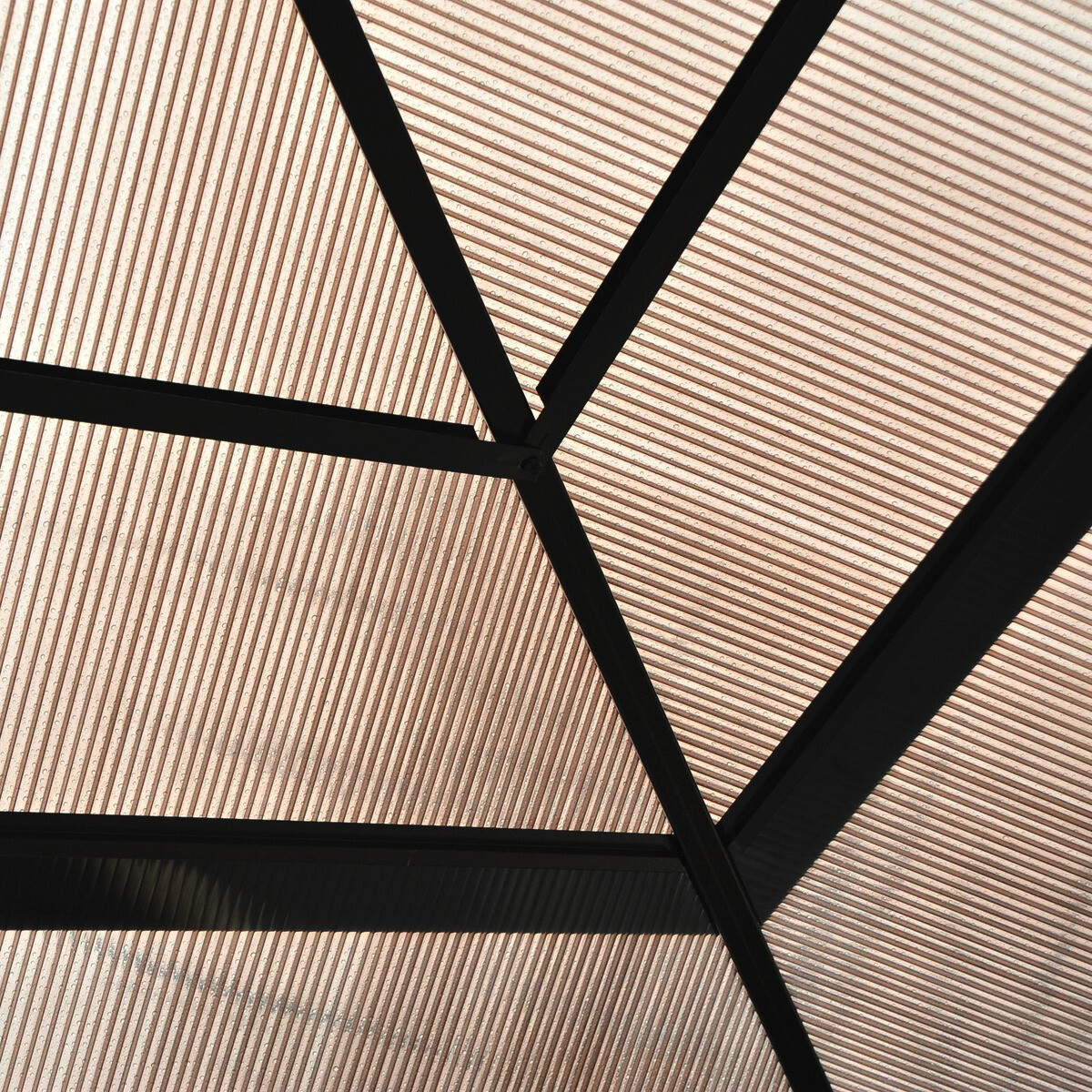 Outsunny Pavillon braun Aluminium B/H/L: ca. 360x265x420 cm