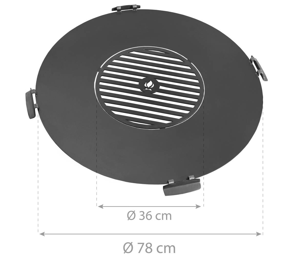 CookKing Grillplatte schwarz Stahl B/T: ca. 78x78 cm