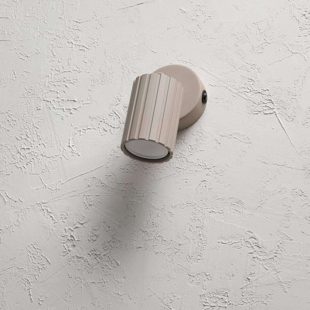 Lamkur Wandleuchte Prisma beige Stahl B/H/L: ca. 8x16x8 cm GU10 1 Brennstellen