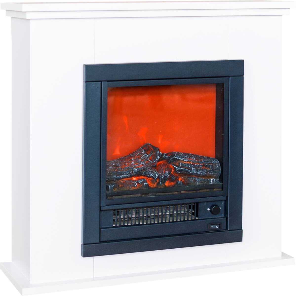 BHP Elektrischer-Kamin B992260 weiß Spanplatte Metall B/H/T: ca. 70x71x19 cm ca. 1150 W