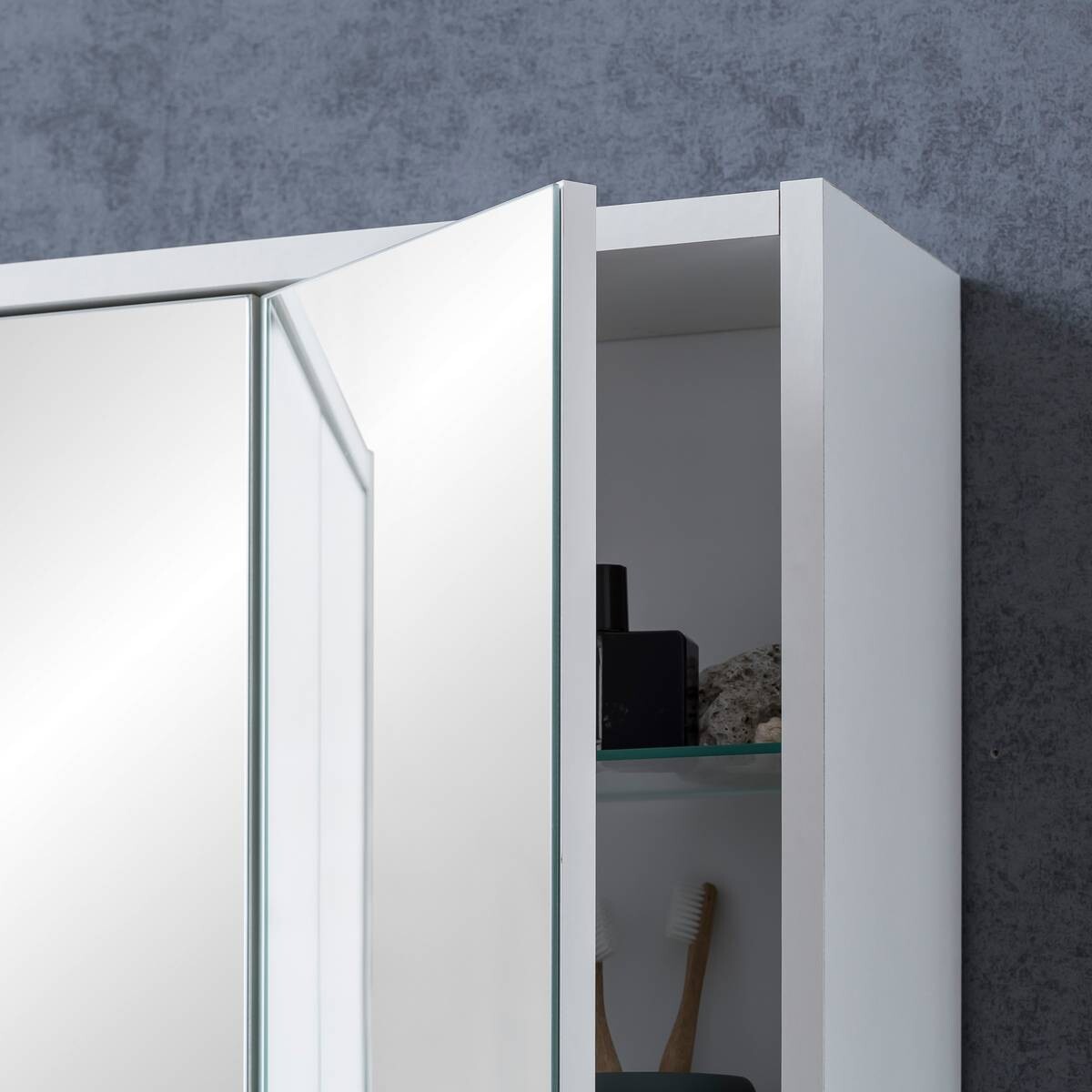 Spiegelschrank Jelda weiß B/H/T: ca. 65x50x33 cm