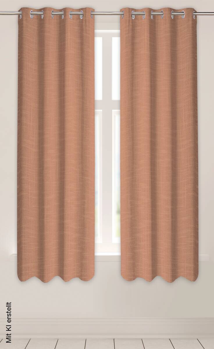 Ösenvorhang Monza terracotta 100% Polyester B/L: ca. 135x175 cm