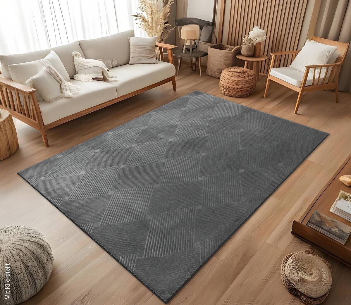 Fellimitat Monaco stone B/L: ca. 160x230 cm
