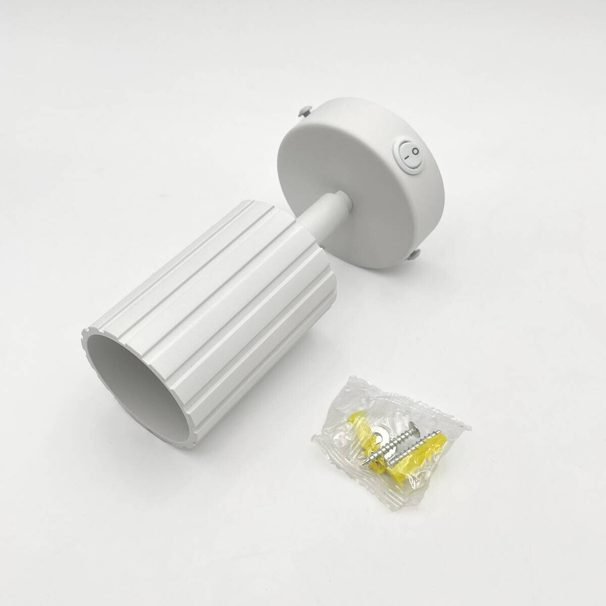 Lamkur Wandleuchte Prisma weiß Stahl B/H/L: ca. 8x16x8 cm GU10 1 Brennstellen