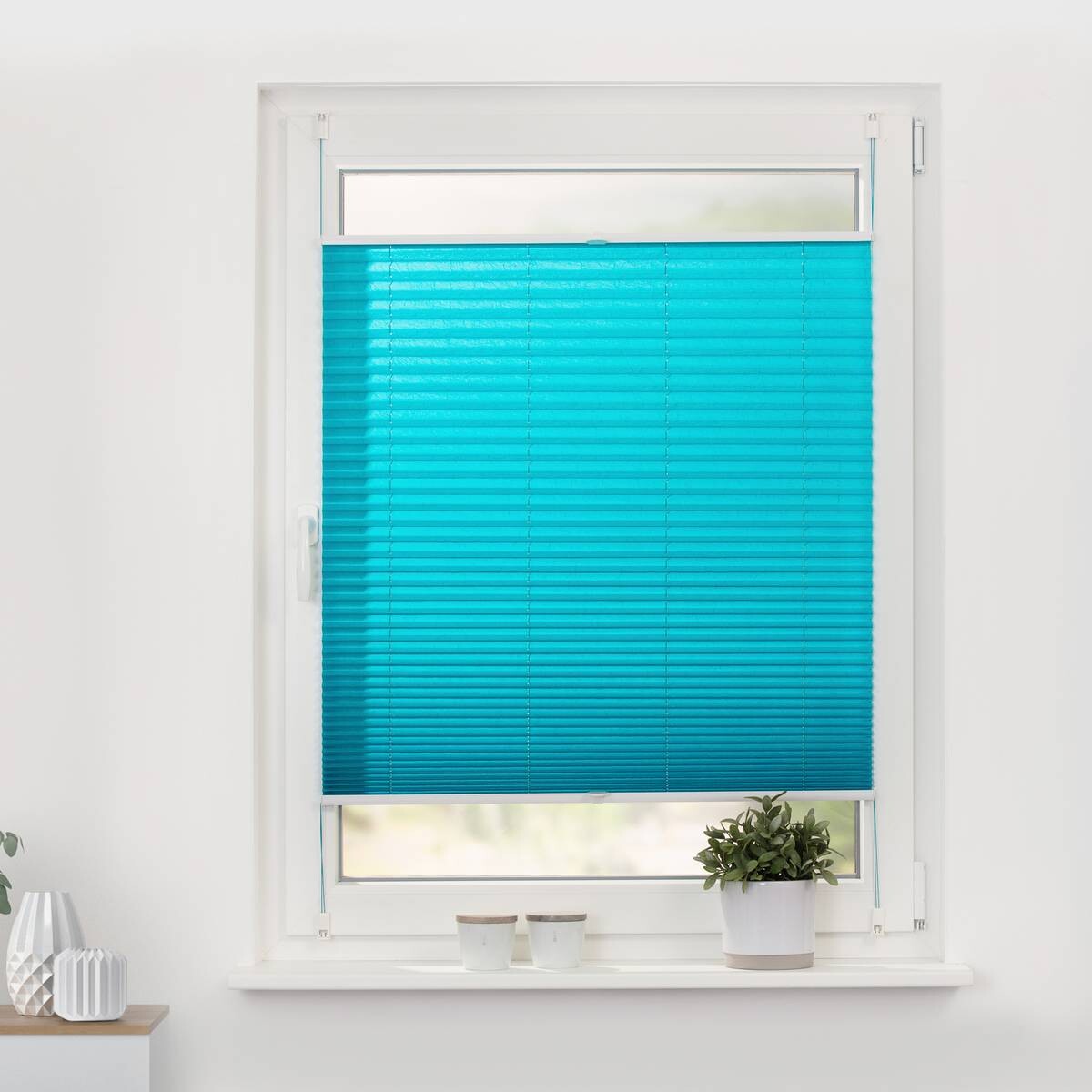 LICHTBLICK Spannplissee blau B/L: ca. 90x130 cm