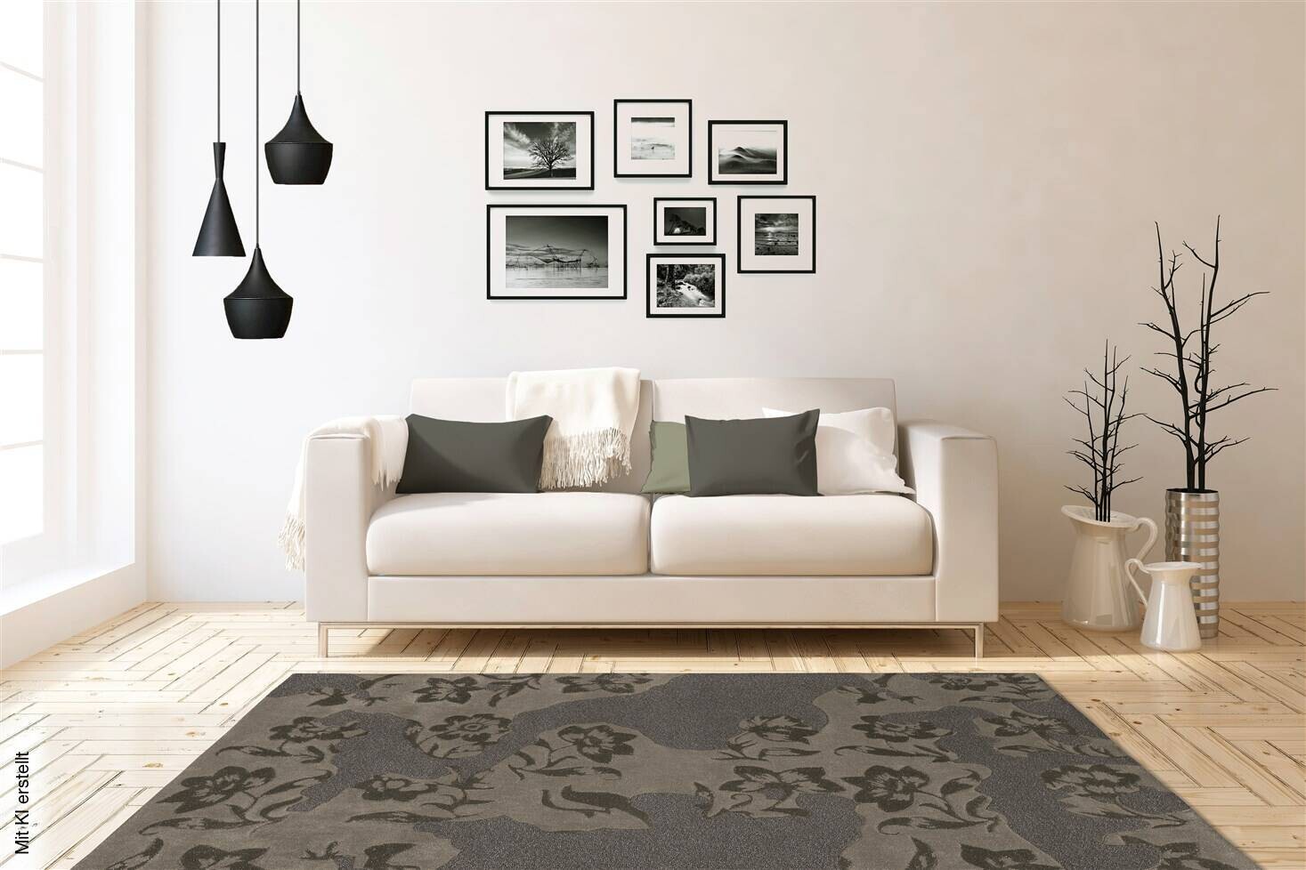 Arte Espina Kurzflorteppich Spirit 7302 grau B/L: ca. 140x200 cm