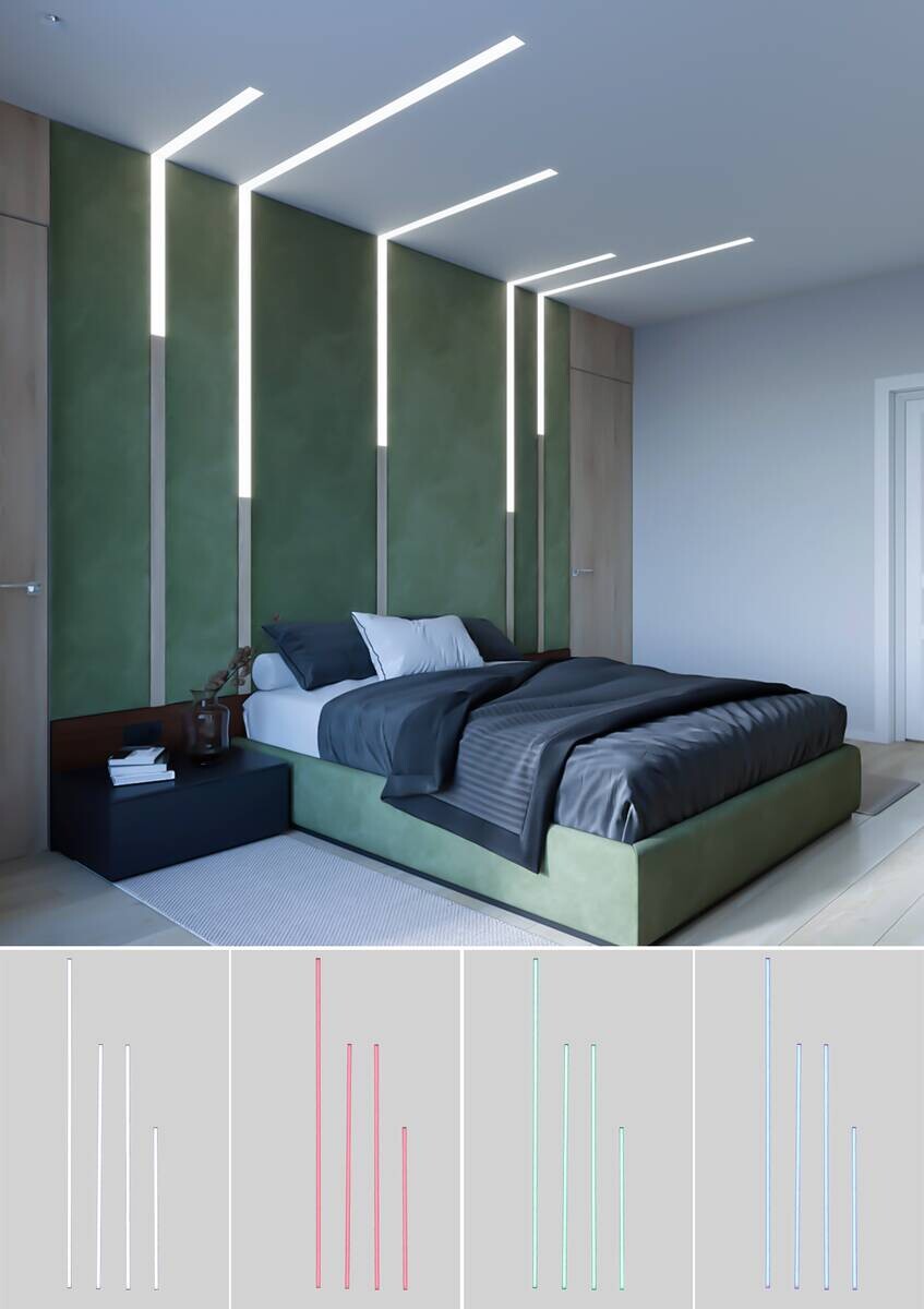 Nolo LED-Akustikpaneelleuchte Line weiß