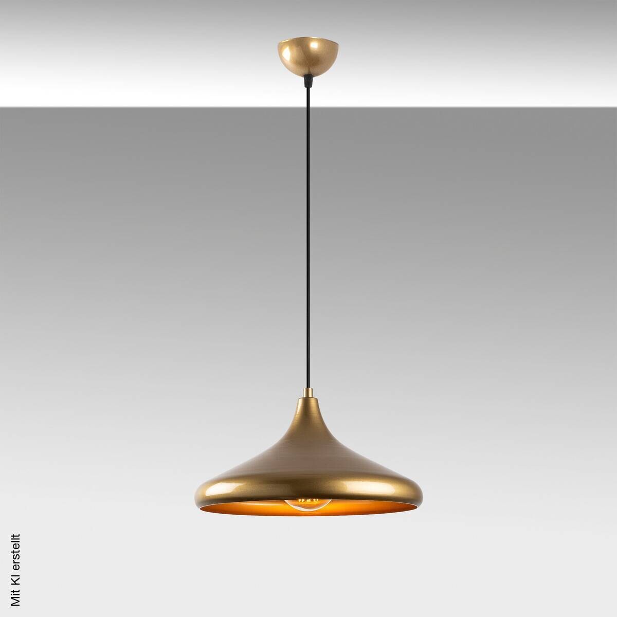 Opviq Pendelleuchte Eysan-210 gold B/H/T/L/D: ca. 35x126x35x35x35 cm E27 1 Brennstellen