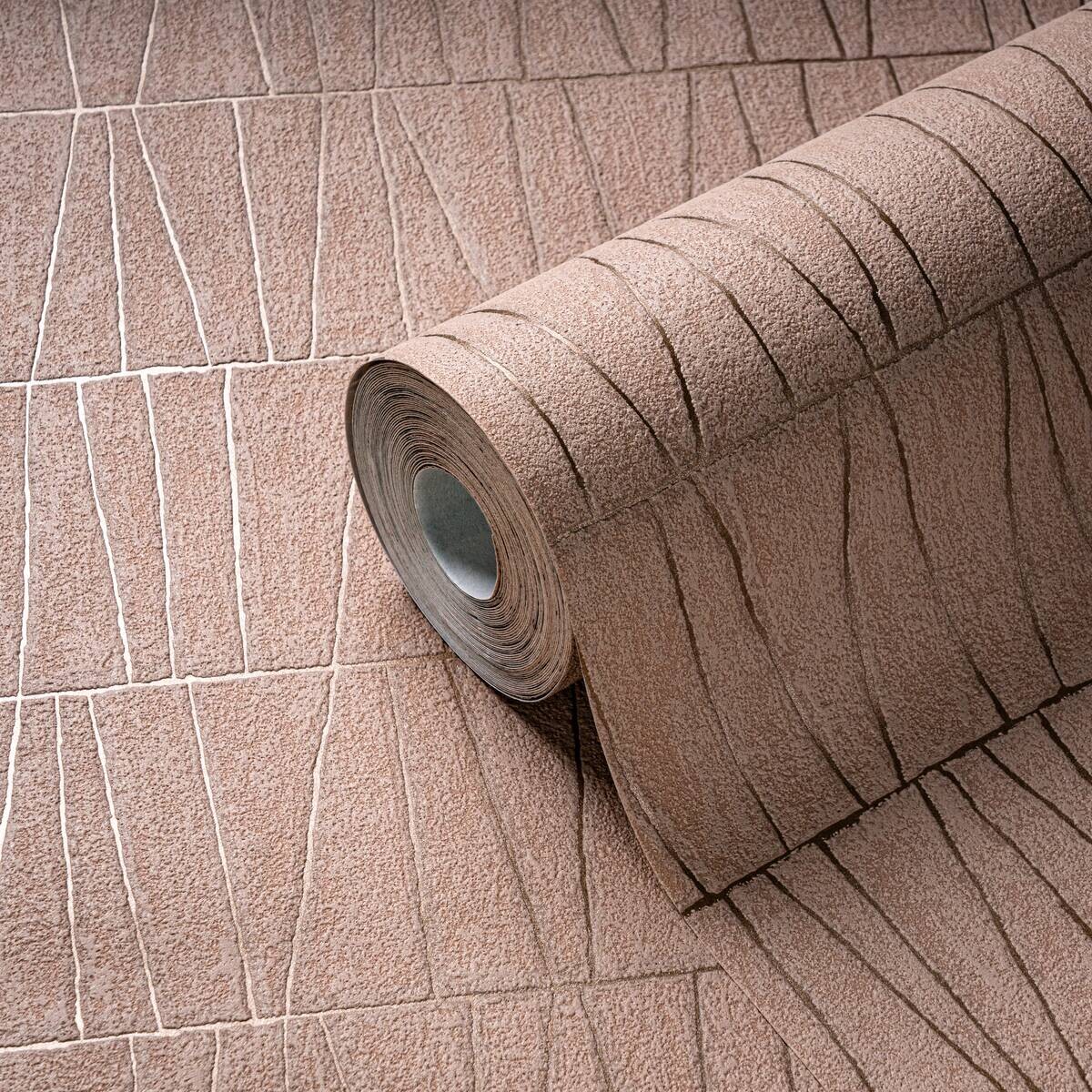 A.S.Creation Vliestapete gold altrosa B/H/D: ca. 53x1005x8,4 cm