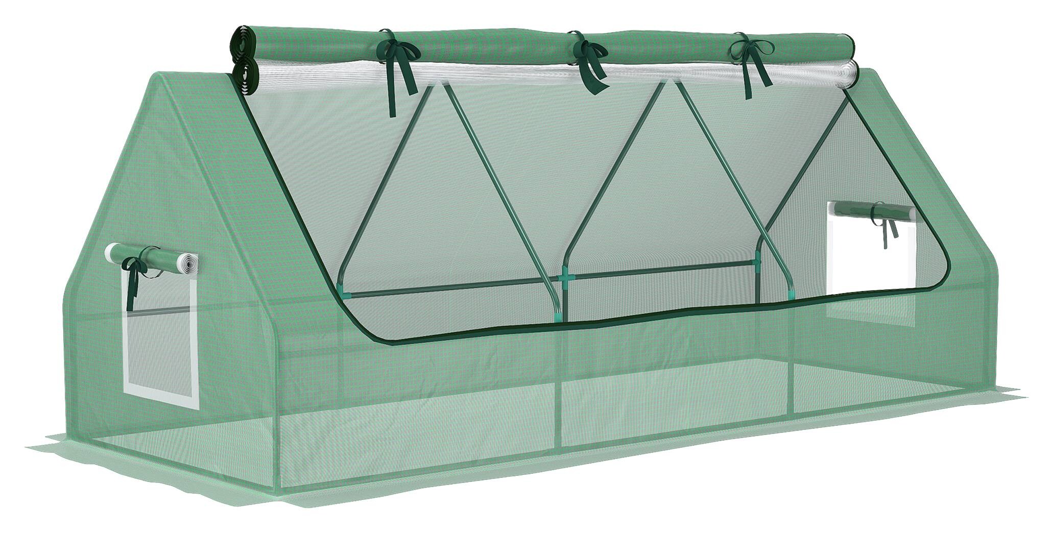 Outsunny Gewächshaus B/H/L: ca. 90x90x240 cm grün
