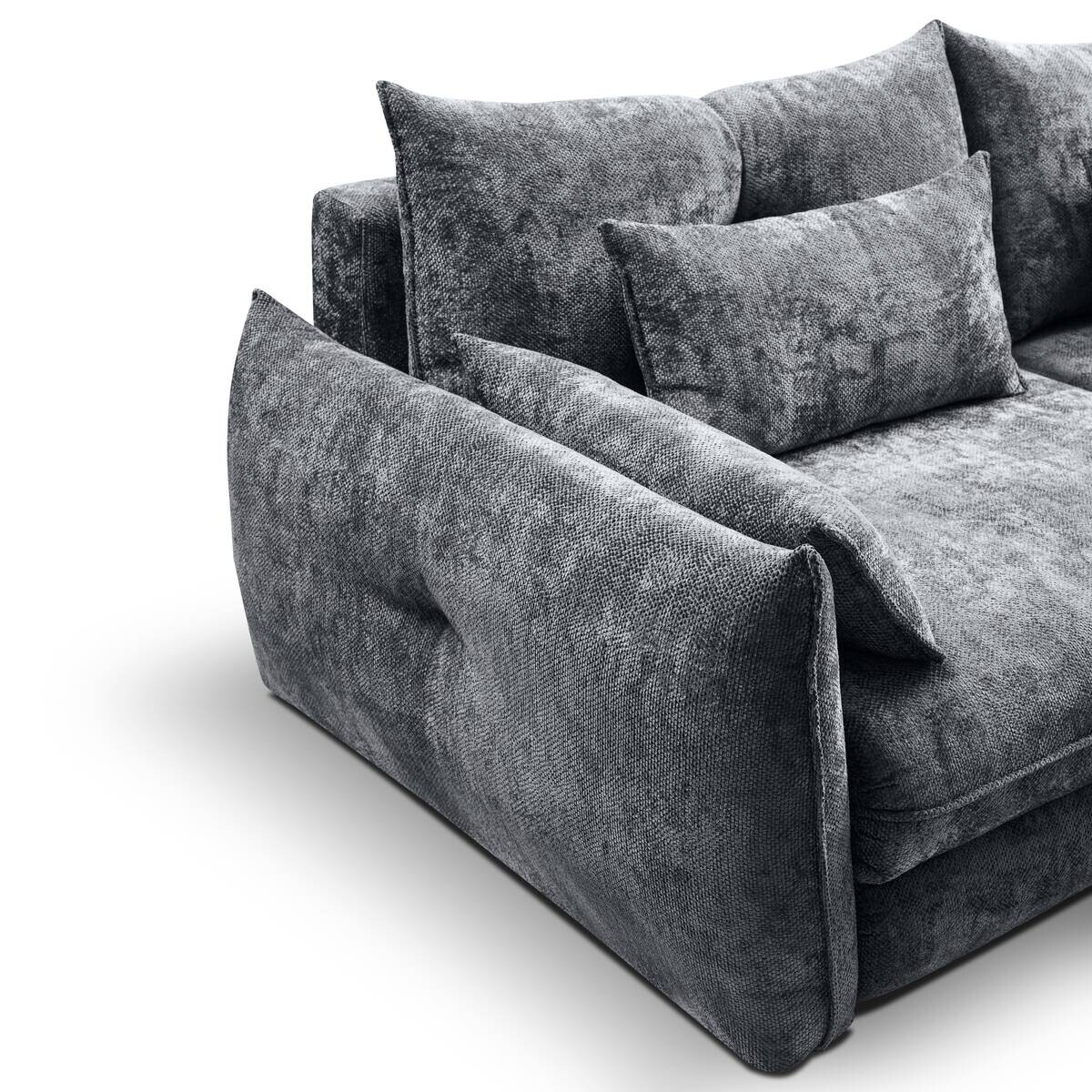 Big Sofa Delphine dunkelgrau Microfaser B/H/T: ca. 246x74x119 cm