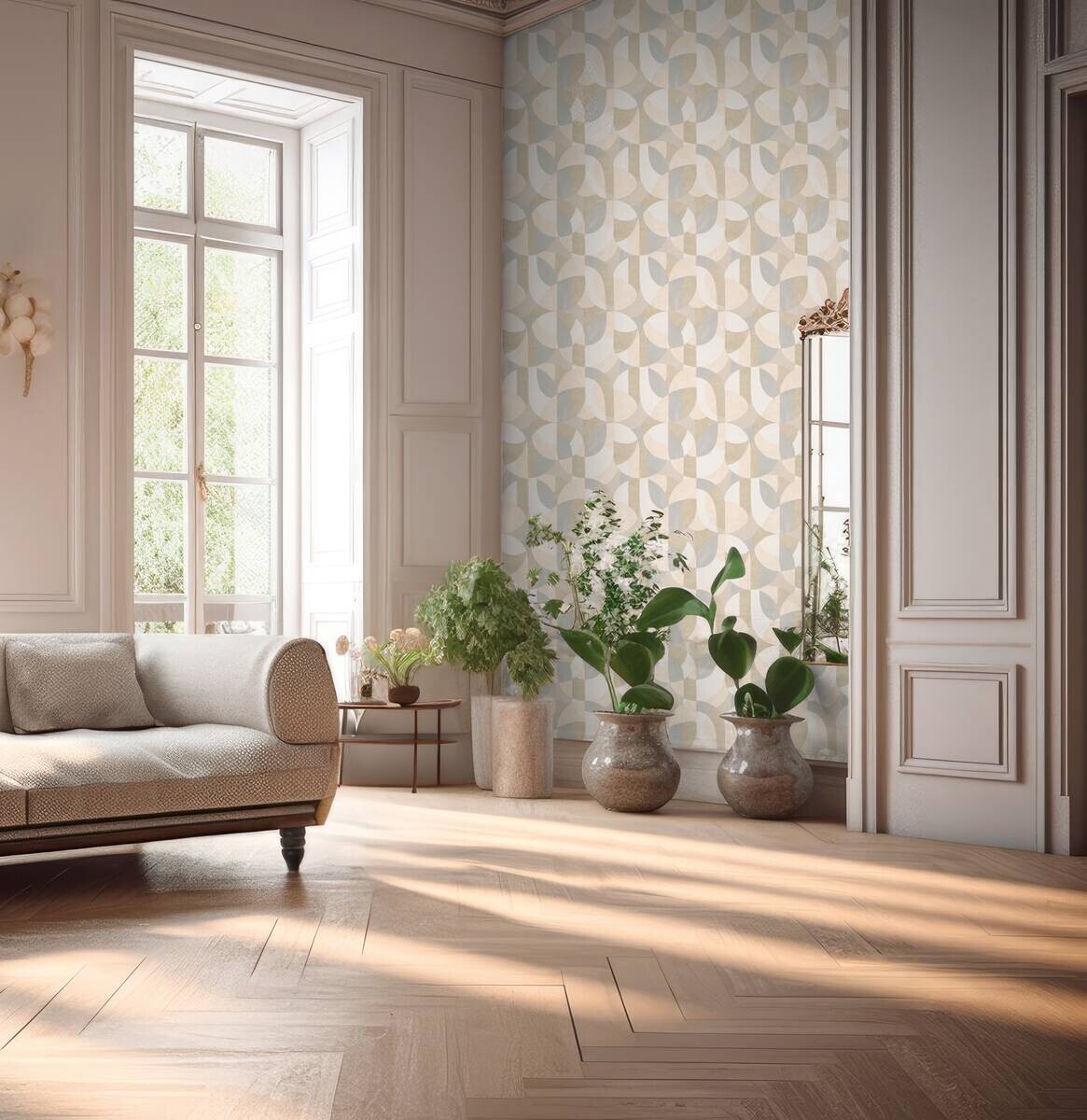 A.S.Creation Vliestapete creme beige B/H/D: ca. 53x1005x8,2 cm