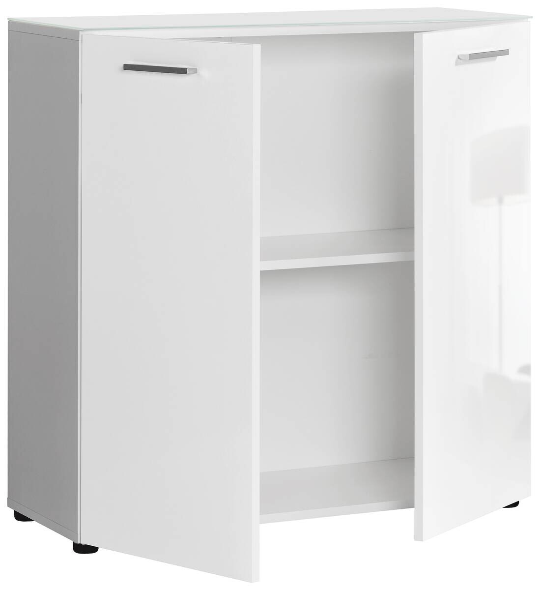 Kommode Rio weiß weiß glänzend B/H/T: ca. 80x83x35 cm