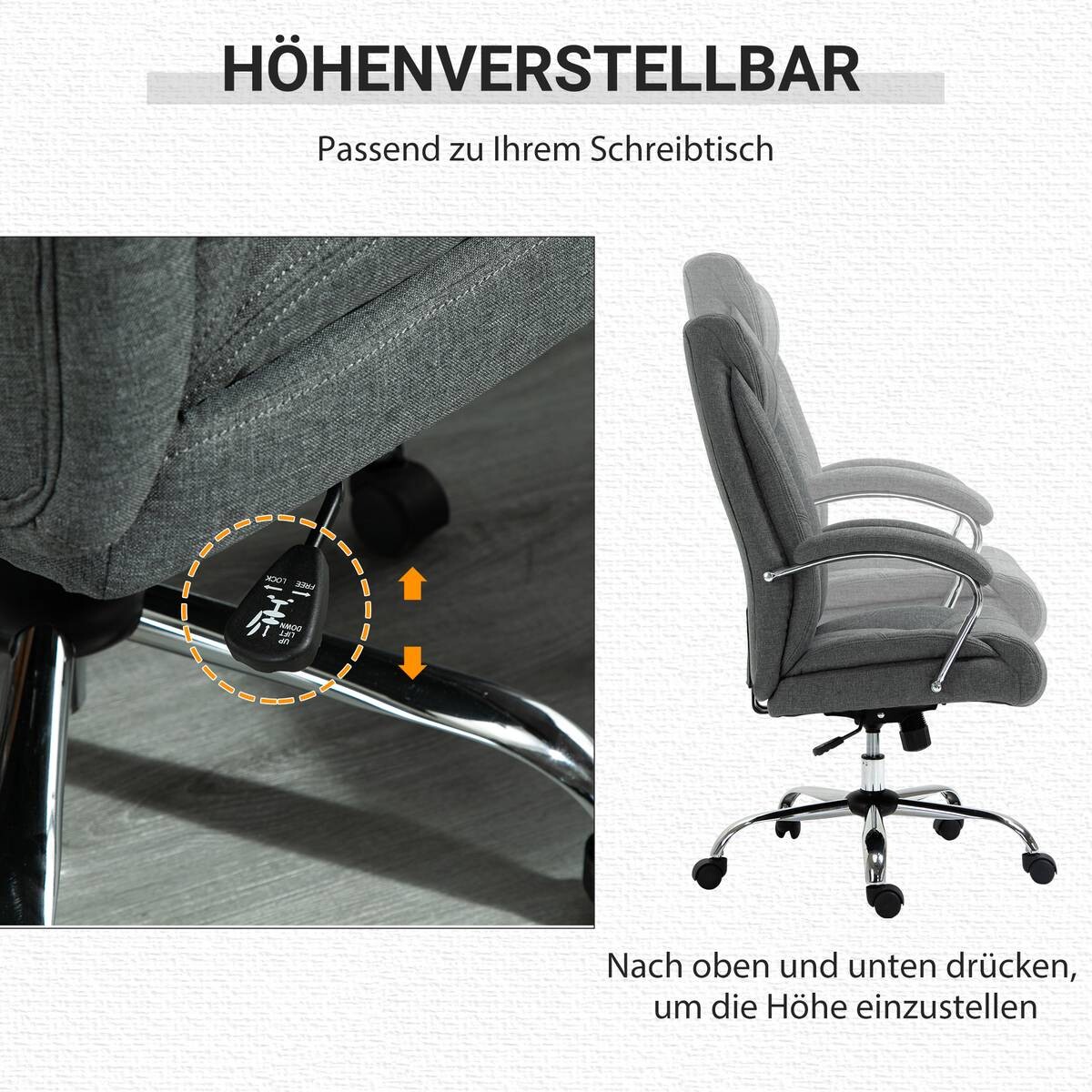 Drehstuhl 921-472V80GY grau