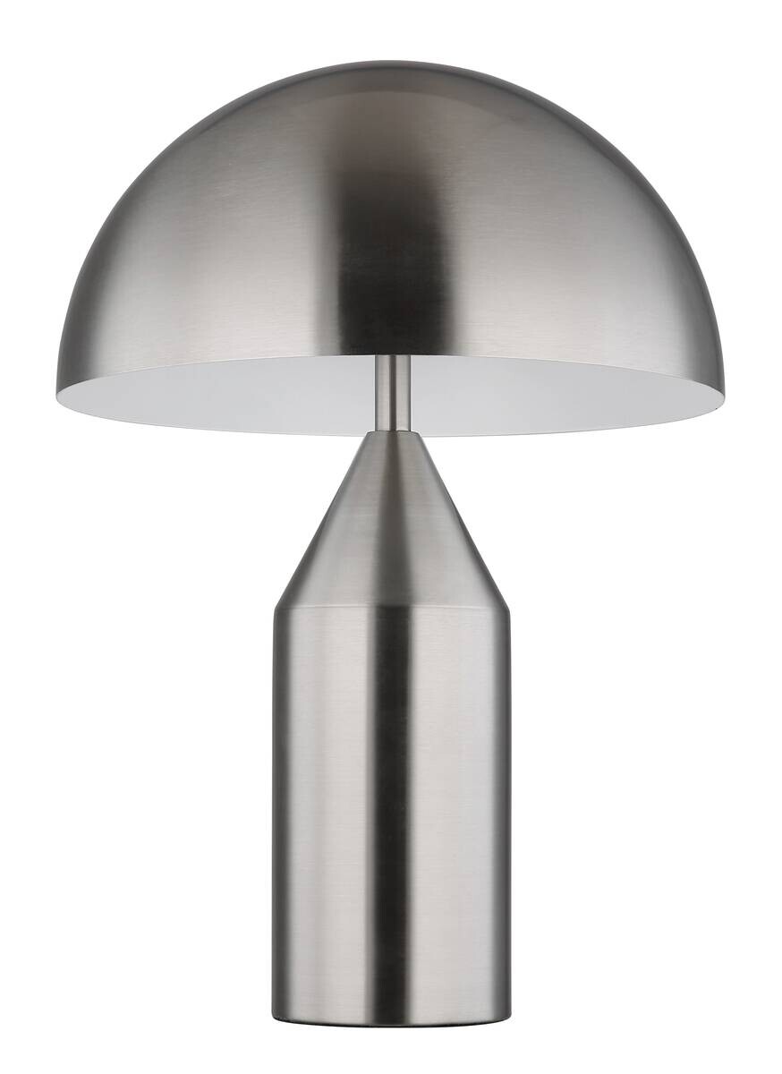 GLOBO Tischleuchte Atoma nickel weiß Metall H: ca. 39 cm E27 2 Brennstellen