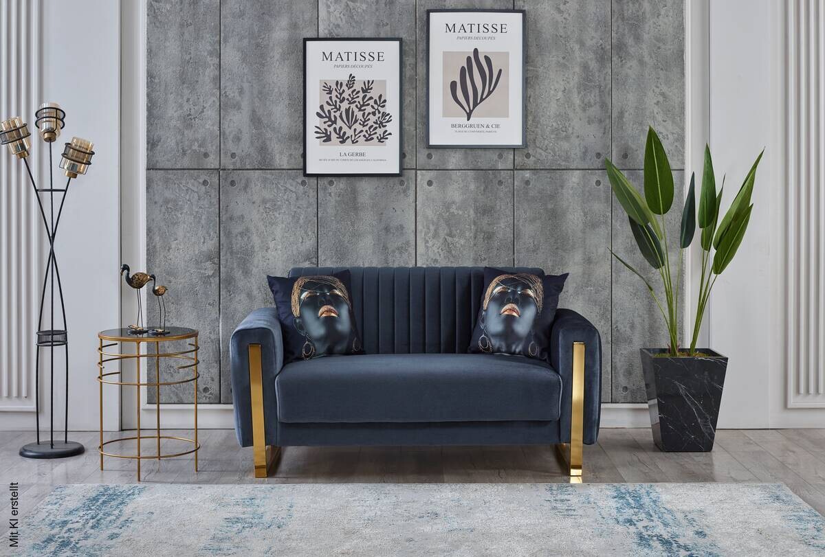 Sofa anthrazit Microfaser B/H/T: ca. 167x86x87 cm