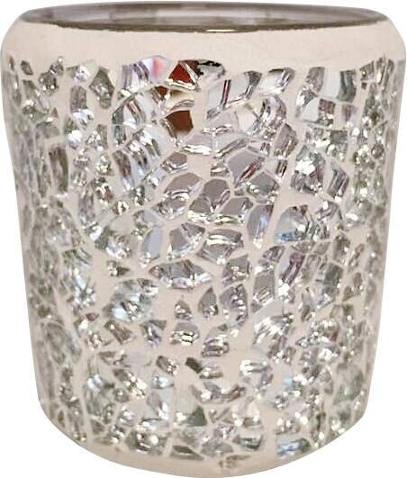 POCOline Teelichthalter silber Glas