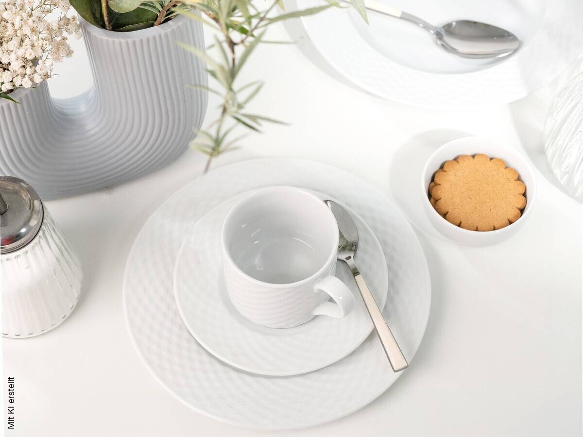 CreaTable Kombiservice Polo weiß Porzellan 30 tlg.