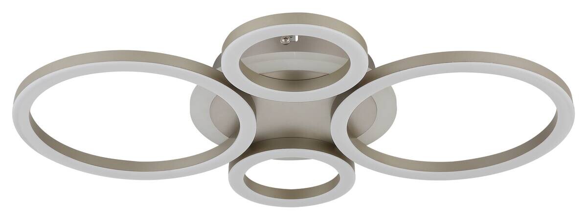 GLOBO LED-Deckenleuchte champagner kaffee Metall Kunststoff B/H/L: ca. 35,5x6,1x53 cm 1 Brennstellen