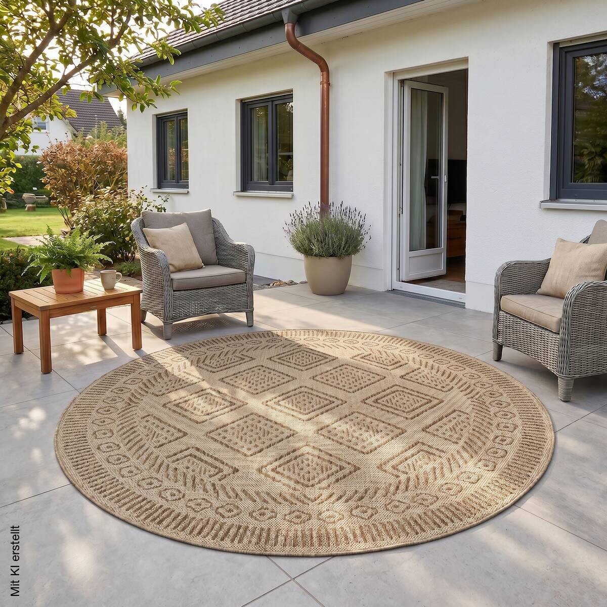 Ayyildiz Flachwebteppich MIRA beige D: ca. 80 cm