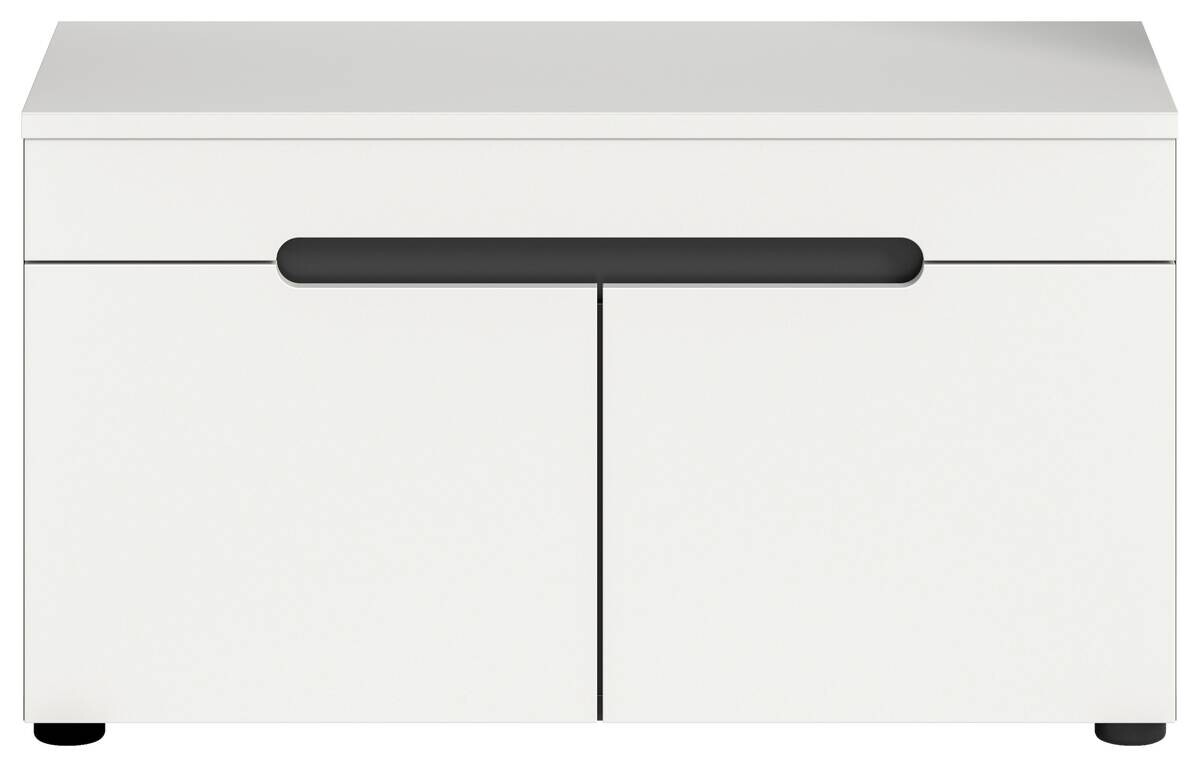 Sitzbank Canu basaltgrau Nachbildung weiß B/H/T: ca. 80x45x37 cm