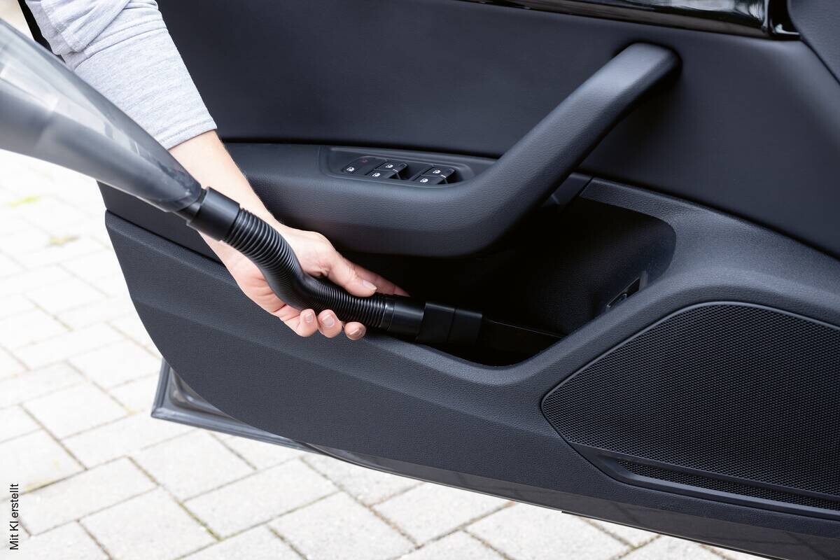 CLEANmaxx Akku-Handstaubsauger rot schwarz B/H/L: ca. 10x12x37 cm