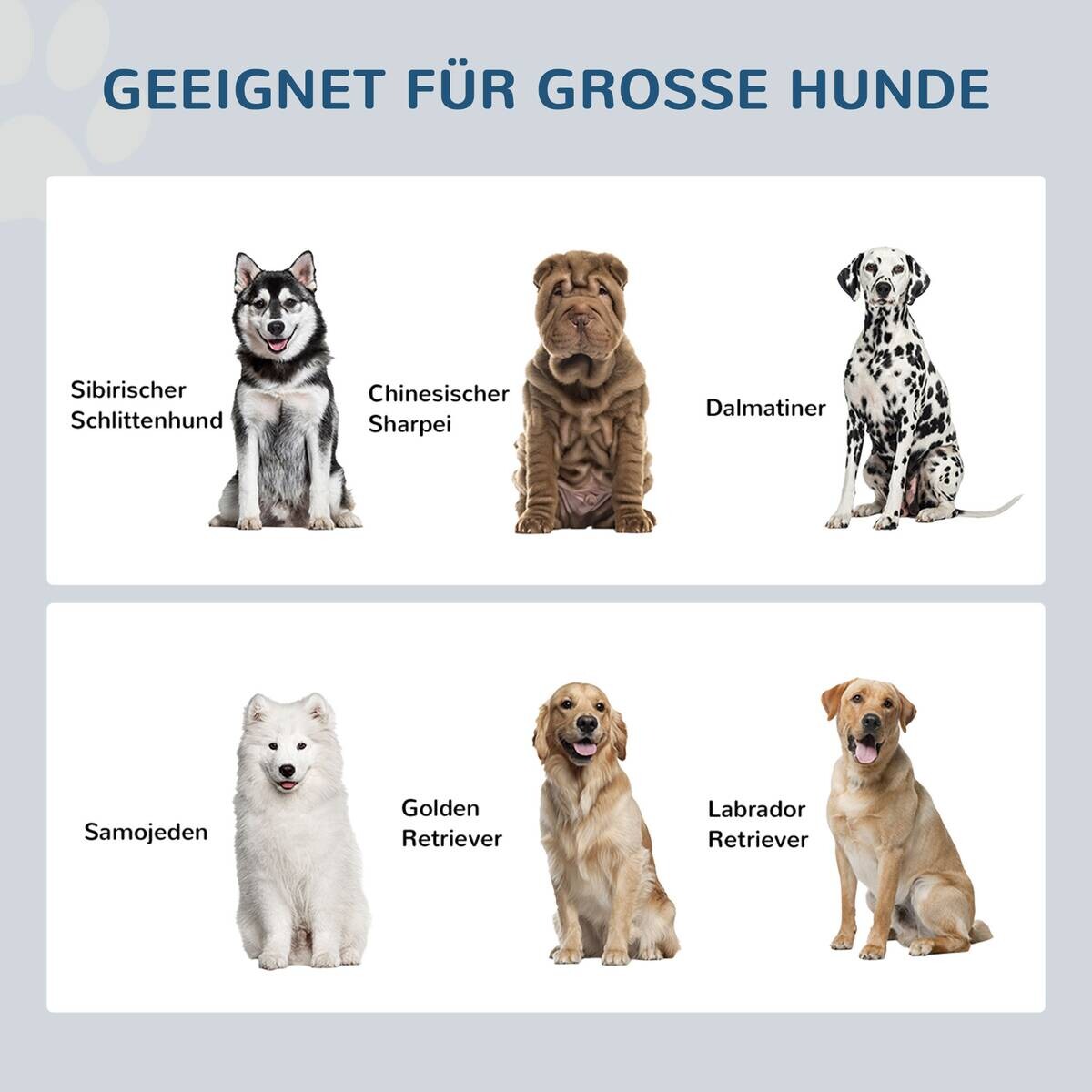 PawHut Hunde-Zubehör weiß Edelstahl B/H/L: ca. 30x60x36 cm