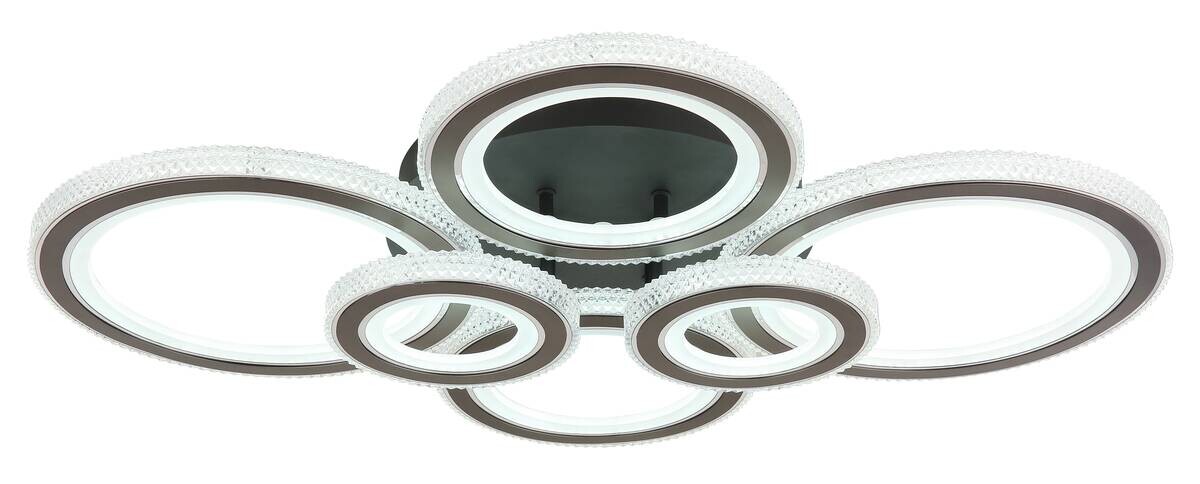 GLOBO LED Deckenleuchte anthrazit mattschwarz Opal Acryl Metall B/H: ca. 78x12 cm 1 Brennstellen