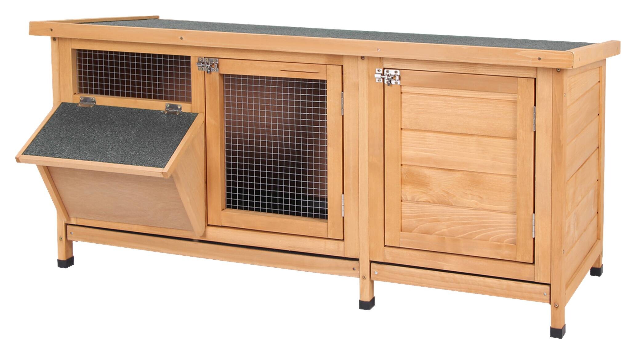 PawHut Kleintierstall natur Holz B/H/L: ca. 50x54x112 cm