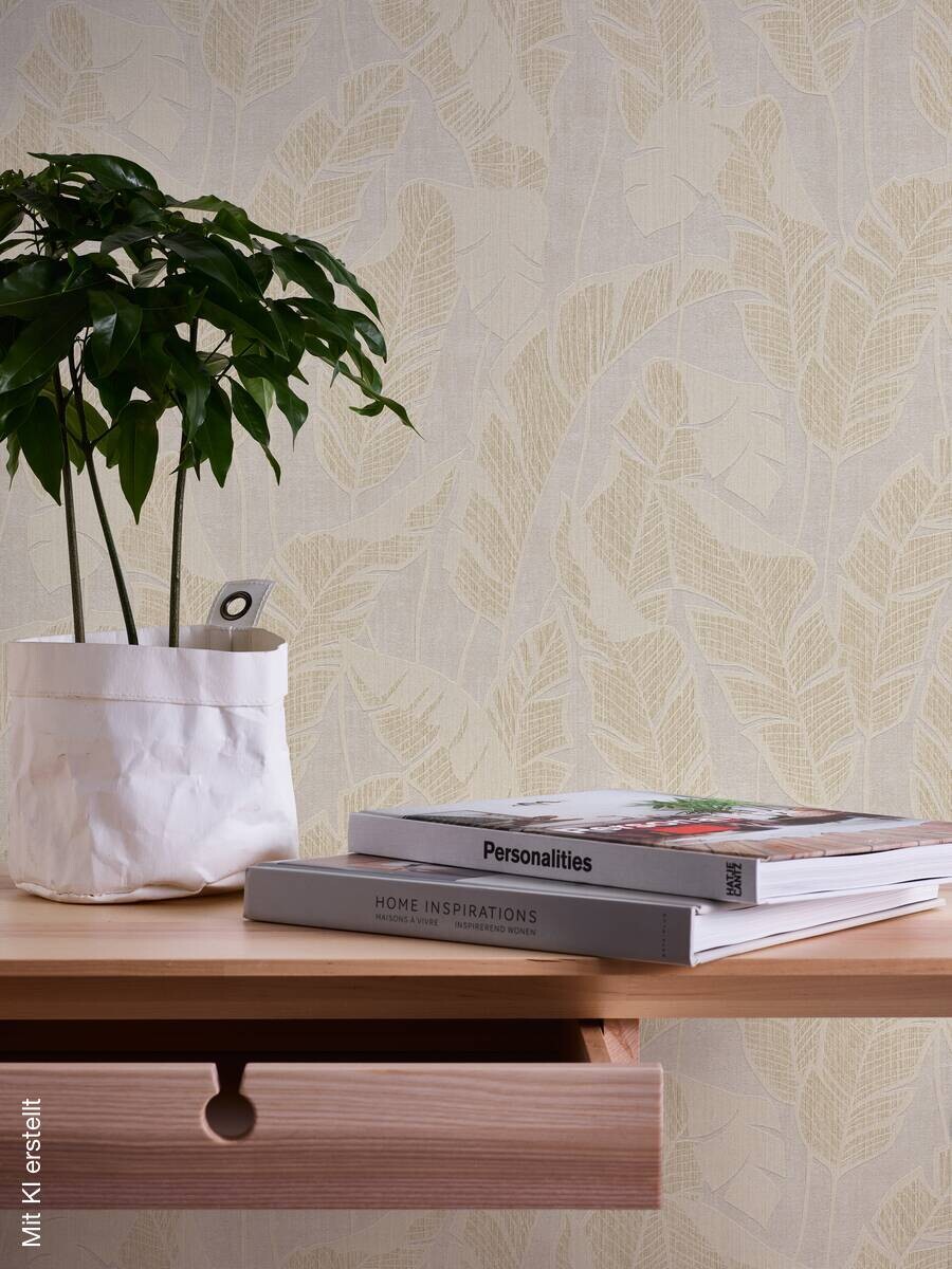 A.S.Creation Vliestapete beige weiß gold B/H/D: ca. 53x1005x9,4 cm