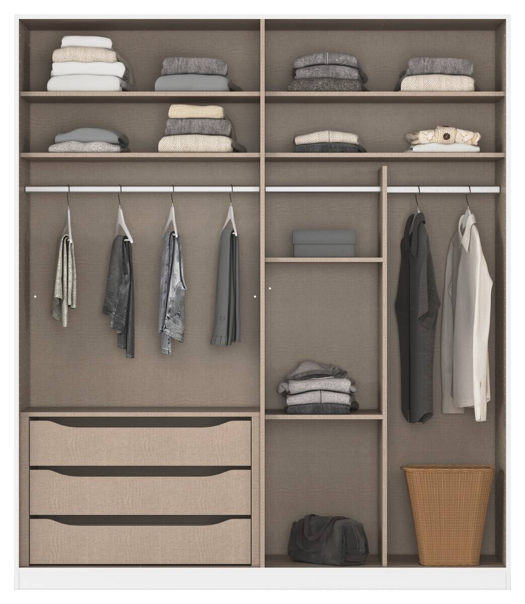 Kleiderschrank Alabama Alpinweiß B/H/T: ca. 181x210x54 cm
