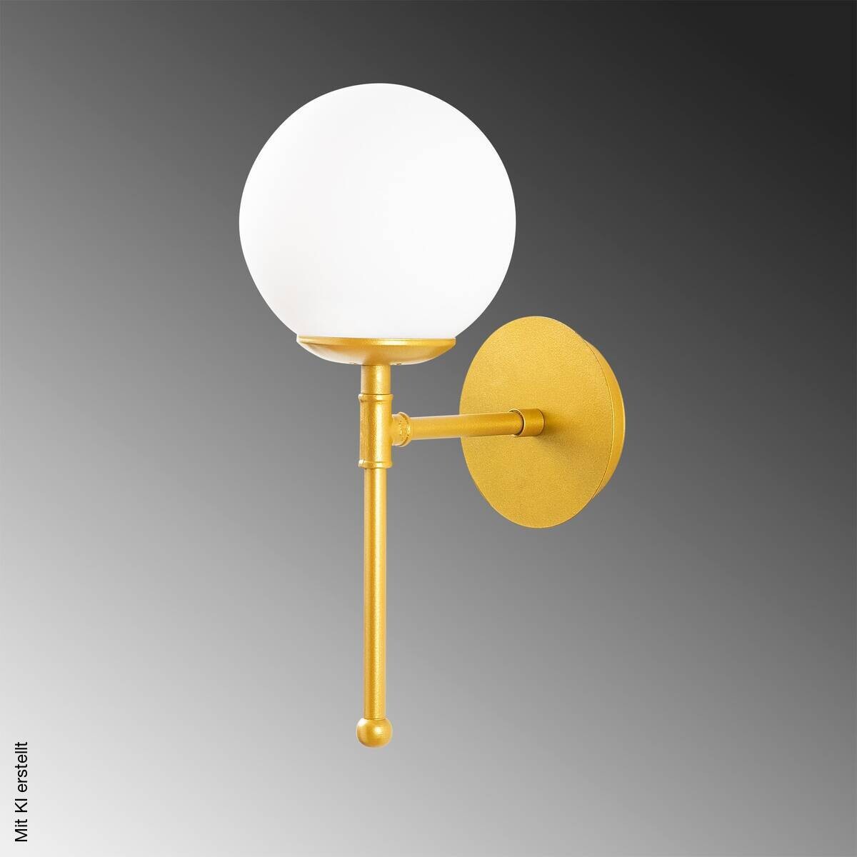 Opviq Wandleuchte gold Glas Metall B/H/L: ca. 20x35x15 cm E27 1 Brennstellen