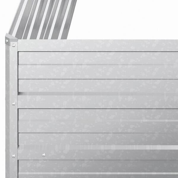 Garten-Hochbeet silber Stahl B/H/L: ca. 100x77x100 cm