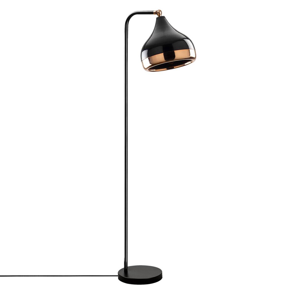 Opviq Stehlampe Yildo Kupfer schwarz Metall B/H/T/L/D: ca. 17x120x17x30x17 cm E27 1 Brennstellen