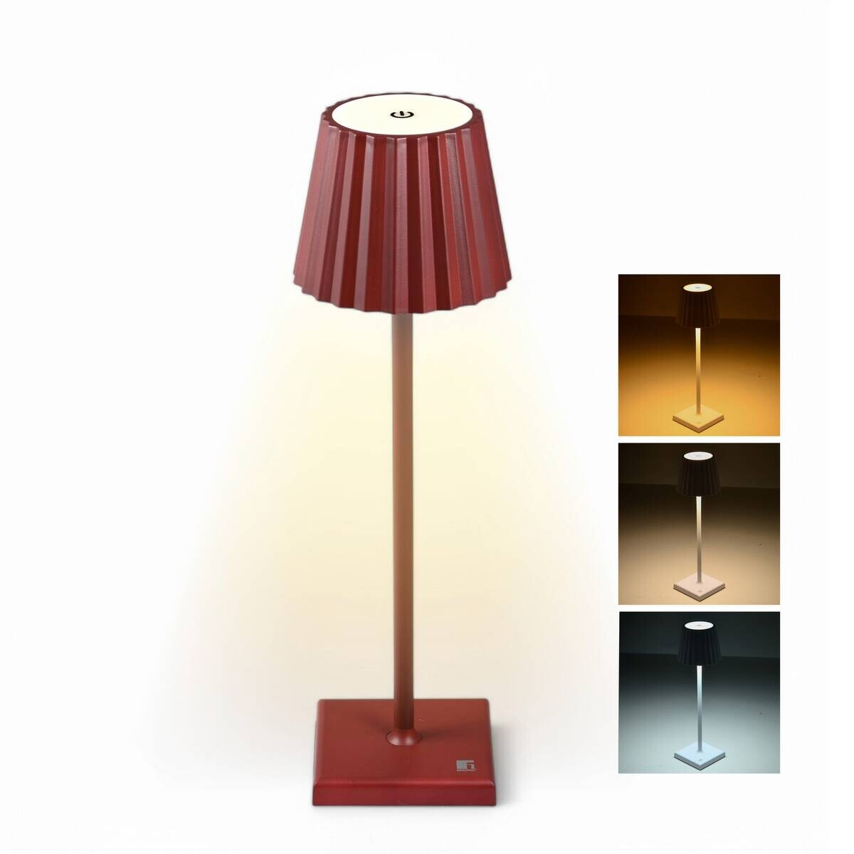 BERGNER LED-Tischleuchte Maroon rot B/H: ca. 11,6x38 cm