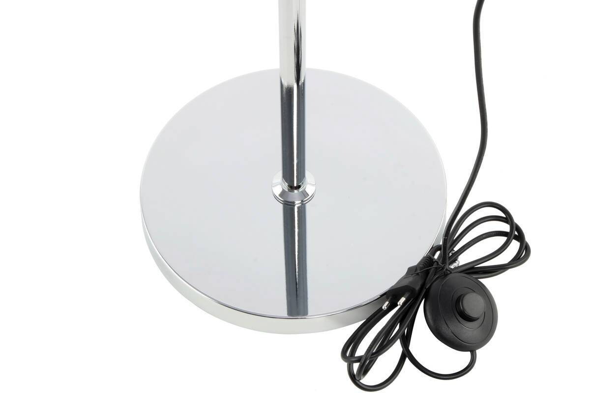 Kayoom Stehlampe Lavina 125 weiß silber Glas Eisen B/H/T/D: ca. 44x160x44x44 cm E27 1 Brennstellen