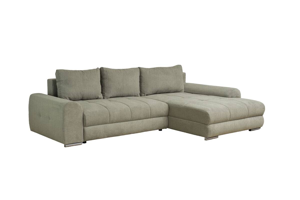 Ecksofa mit Bettfunktion und Bettkasten Lorenz olive Microfaser B/H/T: ca. 284x74x180 cm