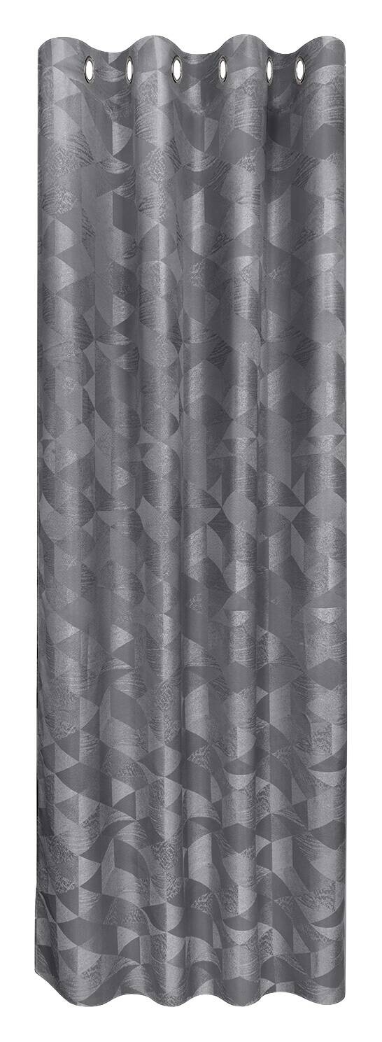 Ösenvorhang Chemnitz hellgrau B/L: ca. 140x245 cm