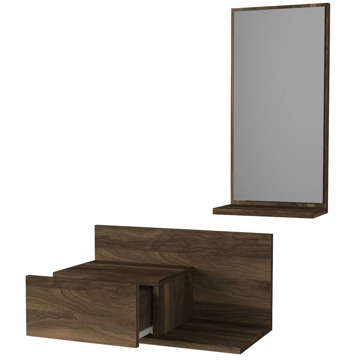 Konsolentisch Drax walnuss Nachbildung Spanplatte B/H/T: ca. 60x29,5x30 cm
