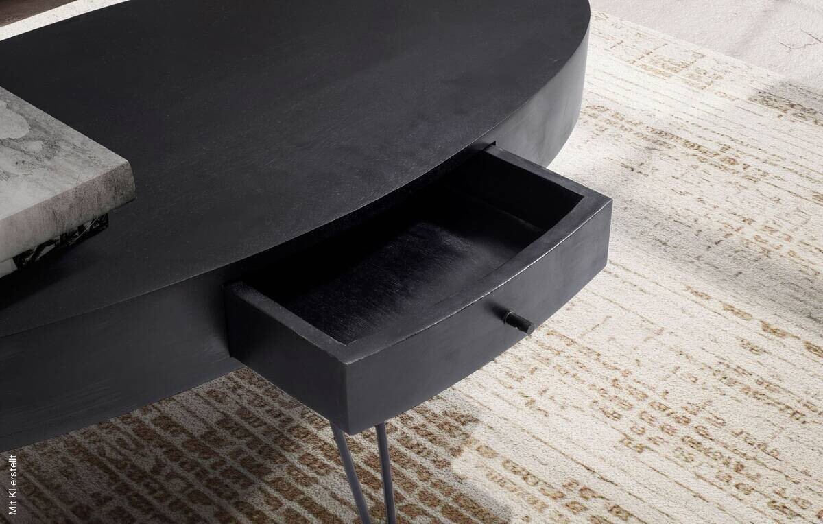 Couchtisch schwarz B/H/T: ca. 100x40x50 cm