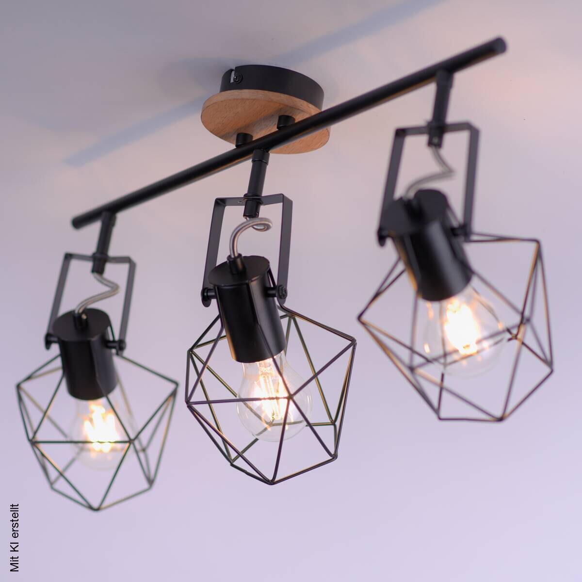 Just Light Spotbalken Jaro Eisen B/H/L: ca. 28x31x83 cm E27 3 Brennstellen