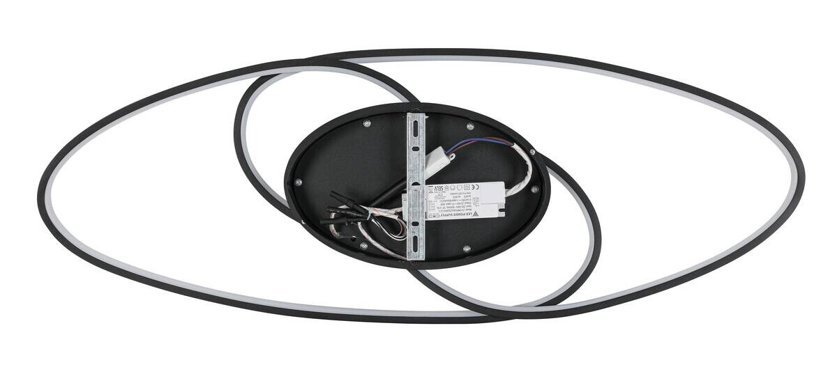 Nolo LED-Deckenleuchte Flow schwarz Metall B/H/L: ca. 30x7,5x85 cm