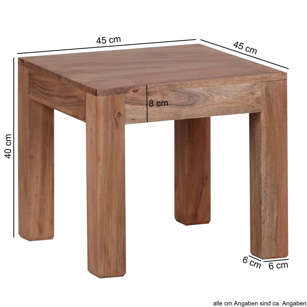 Couchtisch braun B/H/T: ca. 45x40x45 cm