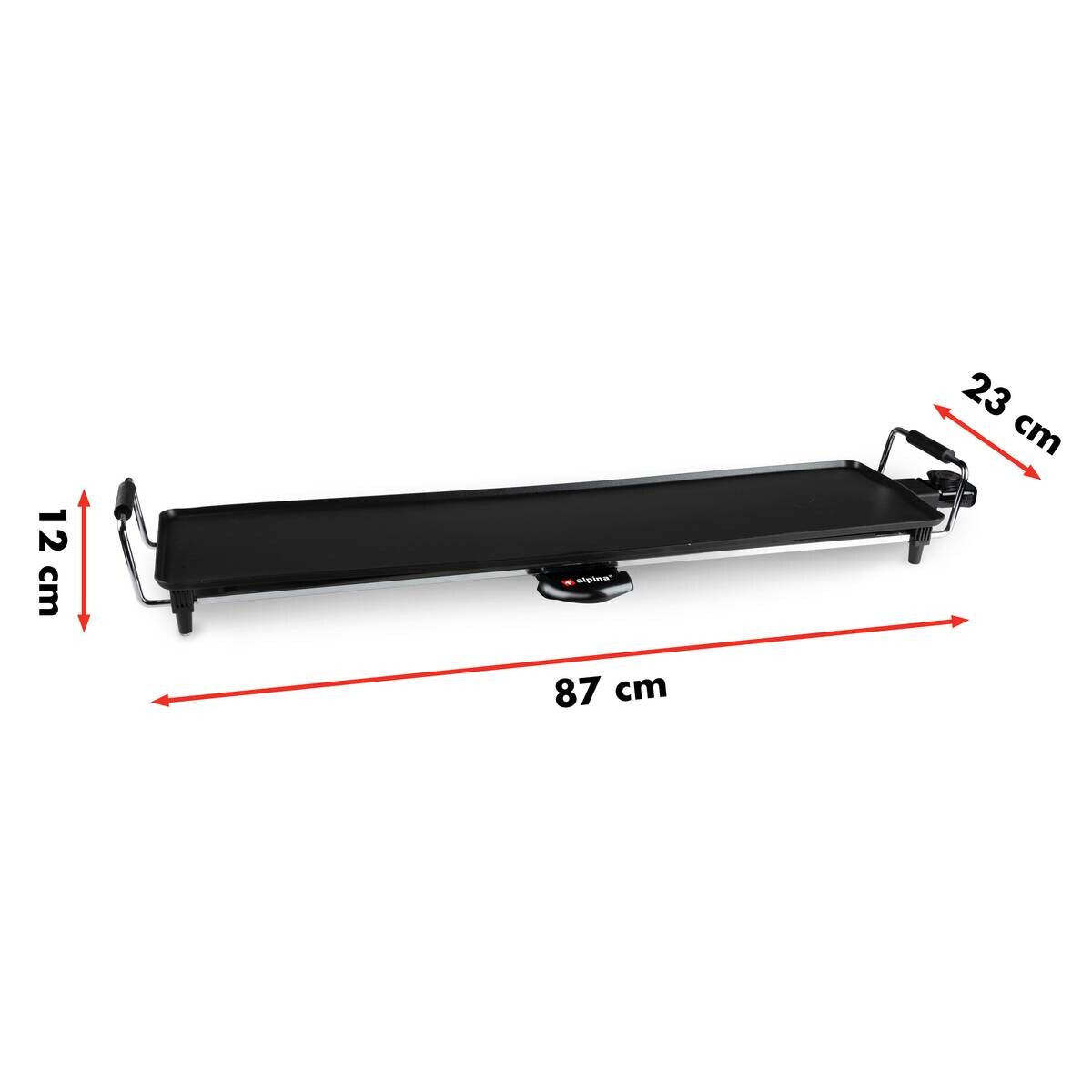 alpina Grill schwarz Metall Kunststoff B/H/T: ca. 87x12x23 cm