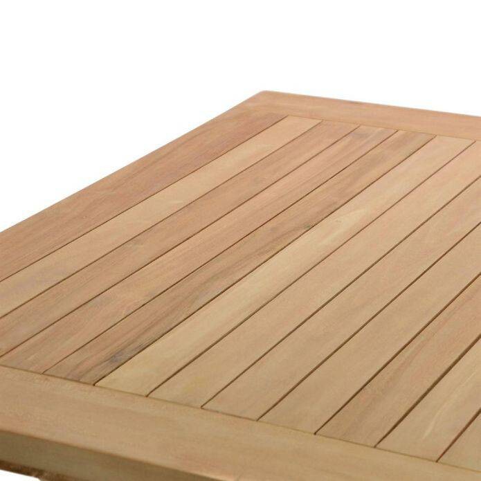 VCM Balkontisch braun Teakholz B/H/T: ca. 80x75x80 cm