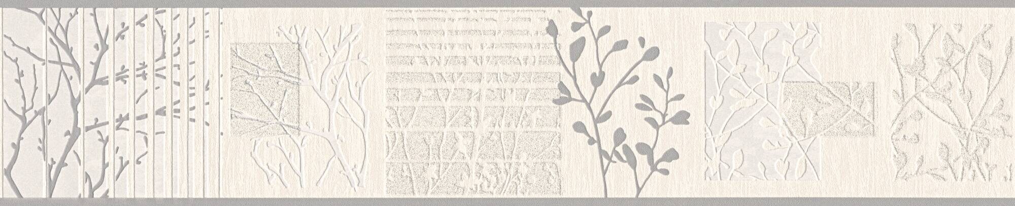 A.S.Creation Bordüre beige silber B/H/D: ca. 13x500x8 cm
