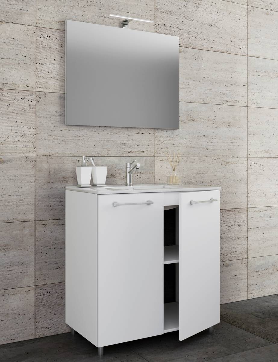 Waschplatz 3tlg-Gilos weiß B/H/T: ca. 80x86x46 cm